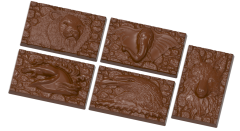 0219 - Moule à chocolat rectangulaire avec figurines d'animaux