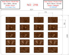 0219 - Moule à chocolat rectangulaire avec figurines d'animaux