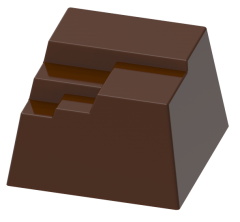 0221 - Asymmetrical Square Praline Chocolate Mold
