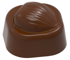 0228 - Square Hazelnut Patterned Chocolate Mold
