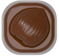 0228 - Square Hazelnut Patterned Chocolate Mold