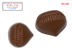 0230 - Tırtıklı Kestane Çikolata Kalıbı