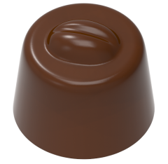 0232 - Round Coffee Patterned Praline Chocolate Mold