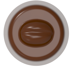 0232 - Round Coffee Patterned Praline Chocolate Mold