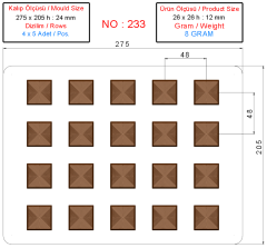 0233 - Square Wrapped Product Chocolate Mold
