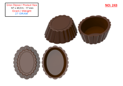 0243 - Oval Kase Çikolata Kalıbı