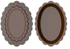 0243 - Oval Kase Çikolata Kalıbı