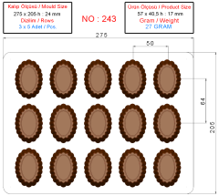0243 - Oval Kase Çikolata Kalıbı