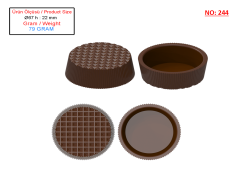 0244 - Yuvarlak Kase Çikolata Kalıbı