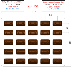 0249 - Rectangular Crate Cover Chocolate Mold
