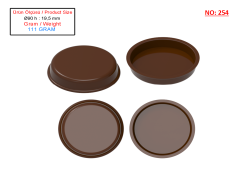 0254 - Yuvarlak Tabak Çikolata Kalıbı