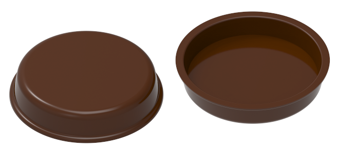 0254 - Yuvarlak Tabak Çikolata Kalıbı