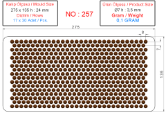 0257 - Semicircular Chocolate Mold