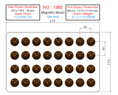 1385 - Magnetic Chocolate Polycarbonate Mold