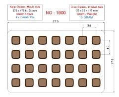 1900 - Spesiyal Polikarbonat Çikolata Kalıbı