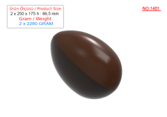 1401 - Yumurta Polikarbonat Çikolata Kalıbı