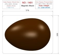 1401 - Yumurta Polikarbonat Çikolata Kalıbı
