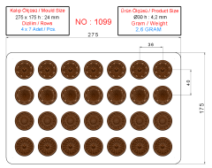 1099 - Round Flower Madlen Chocolate