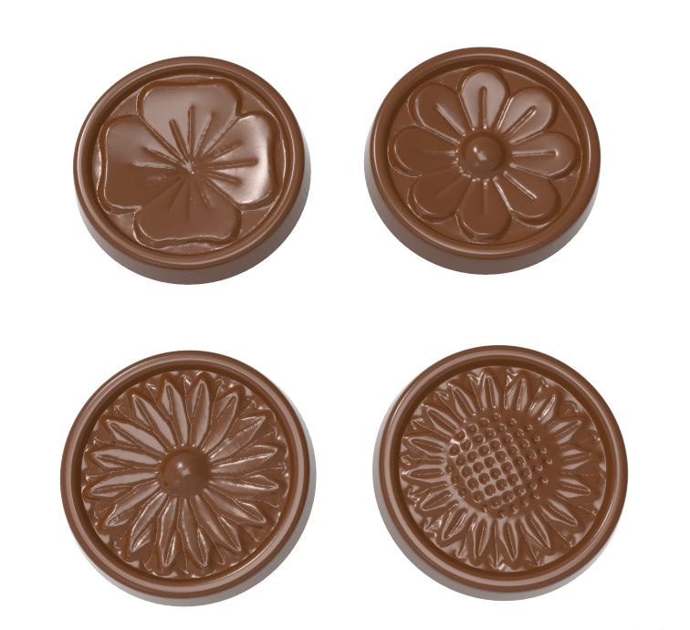 1099 - Round Flower Madlen Chocolate