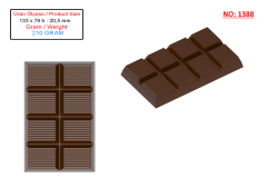 210 Gr.  Dubai Çikolatası Kalıbı - 1388