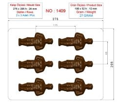 1409 - Kaslı Adam Polikarbonat Çikolata Figürü