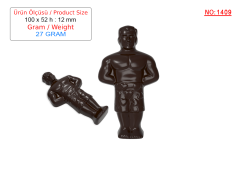 1409 - Kaslı Adam Polikarbonat Çikolata Figürü