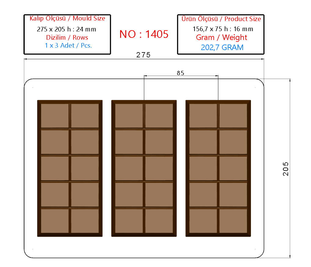 202,7 Gr. DUBAI CIKOLATASI KALIBI - 1405
