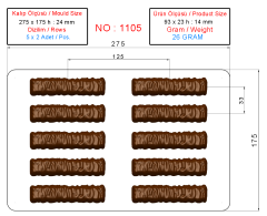 1105 - Bar Çikolata Kalıbı