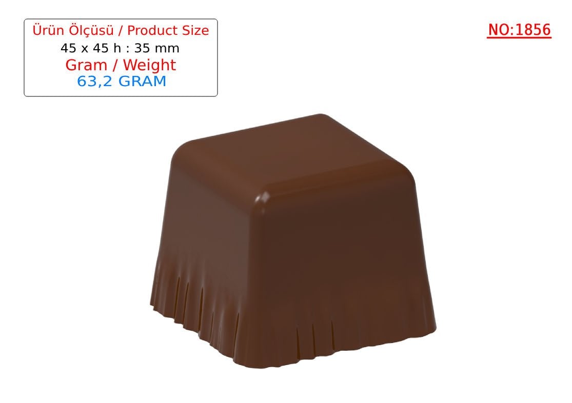 63,2 Gram Jumbo Pralin Çikolata Kalıbı - 1856