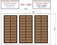 200 gr. DUBAI CHOCOLATE MOLD - 1390
