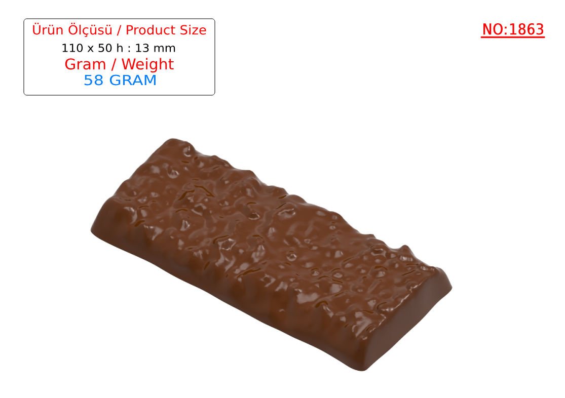 1863 - Bar Polikarbonat Çikolata Kalıbı