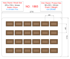1865 - Polikarbonat Çikolata Kalıbı