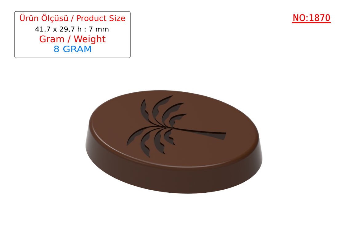 1870 - Polikarbonat Çikolata Kalıbı