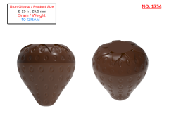 1754 - Çilek Çikolata Polikarbonat Kalıp