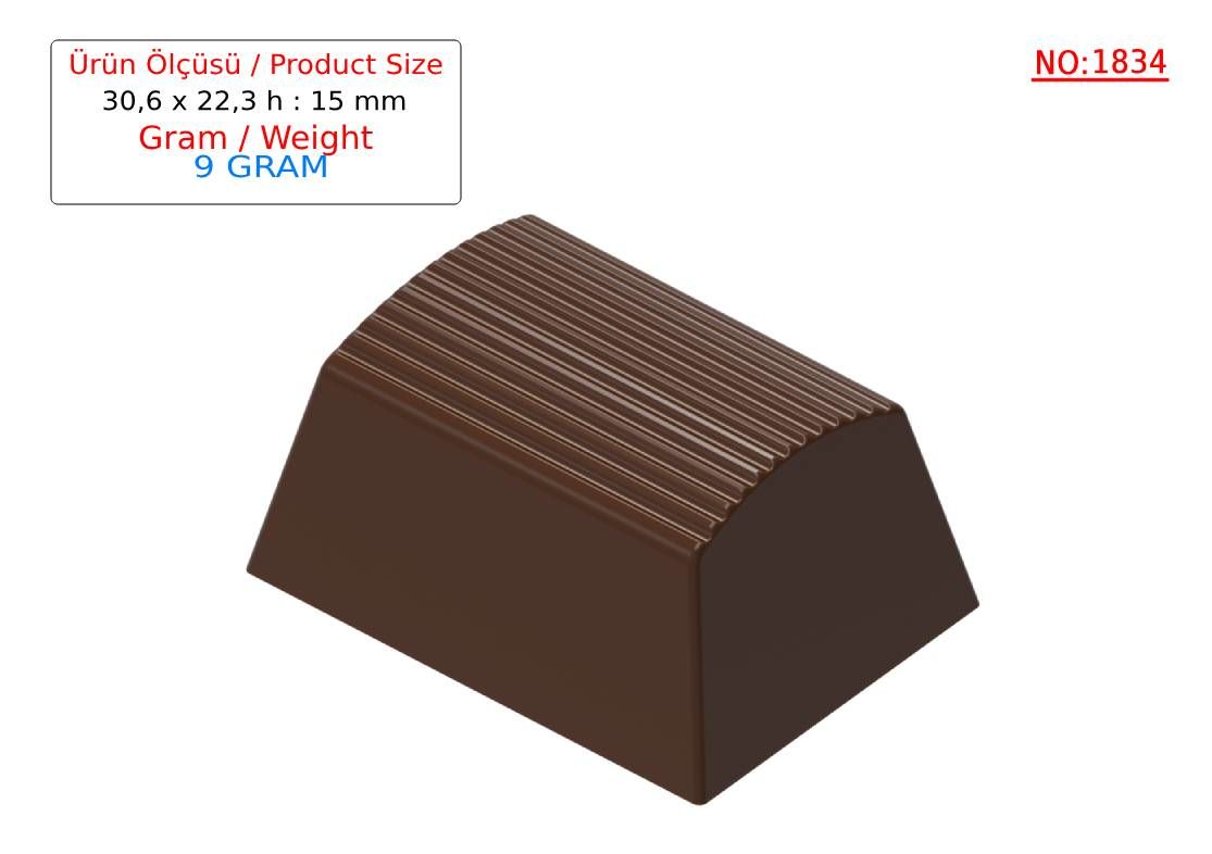 1834 - Moule en polycarbonate pour chocolat en forme de bâton