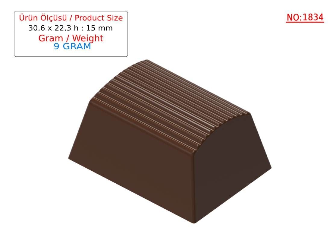 1834 - Moule en polycarbonate pour chocolat en forme de bâton