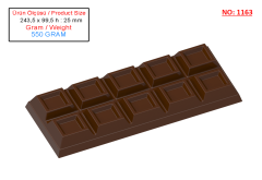 1163 - Mini Kuvertür Tablet Kalıbı