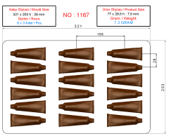 1167 - Diş Macunu Çikolata Kalıbı