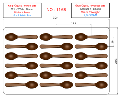 1168 - Moule à Chocolat Cuillère