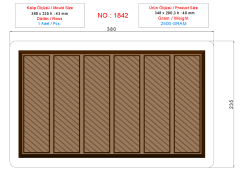 1842 - Moule à chocolat en polycarbonate pour barres de couverture