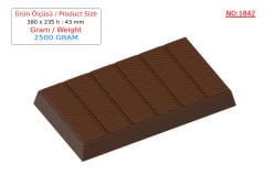 1842 - Moule à chocolat en polycarbonate pour barres de couverture
