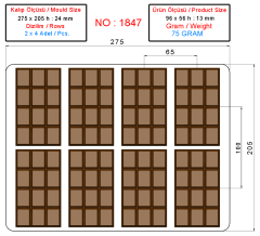 1847 - Tablet Polycarbonate Chocolate Mold