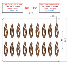 1130 - Dekoratif Yaprak Kalıbı