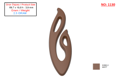 1130 - Dekoratif Yaprak Kalıbı