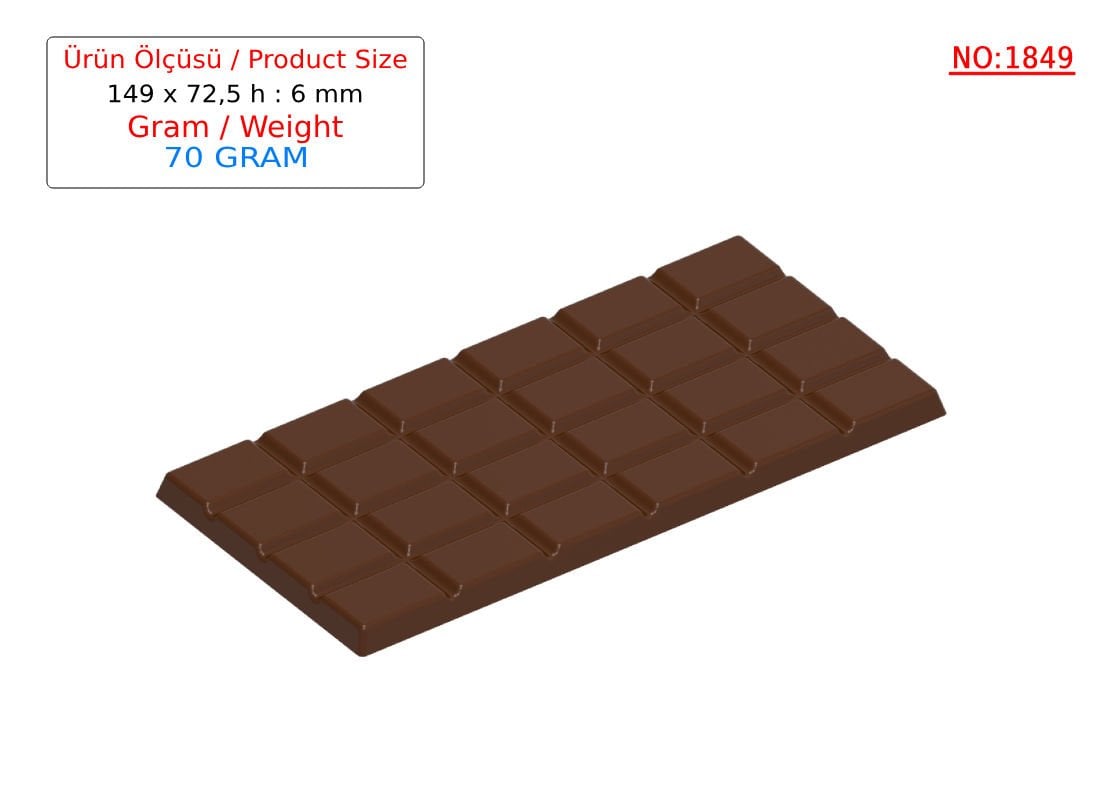 1849 - Tablet Polycarbonate Chocolate Mold