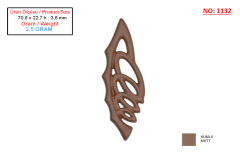 1132 - Dekoratif Yaprak Kalıbı