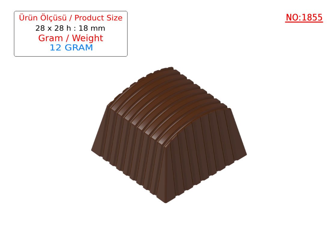 1855 - Polikarbon Çikolata Kalıbı