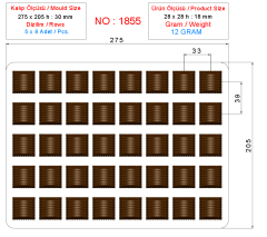 1855 - Polikarbon Çikolata Kalıbı
