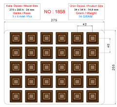 1858 - Polycarbonate Chocolate Mold