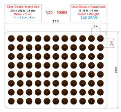 1869 - Umbrella Polycarbonate Chocolate Mold